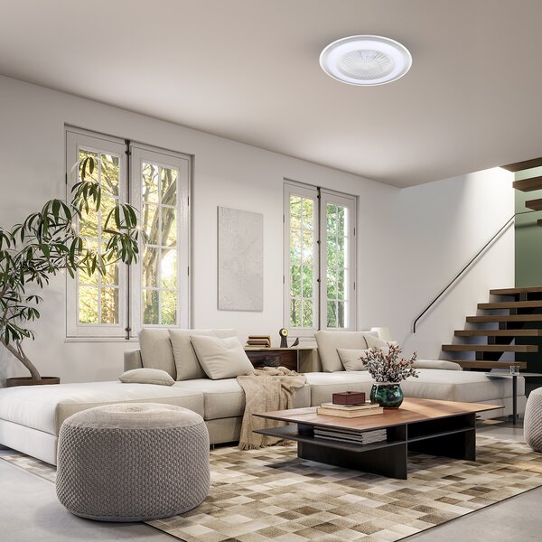 Stropní LED svítidlo Zephyr, 1x LED 48w, 3000-6000k, s, s ventilátorem a ovladačem