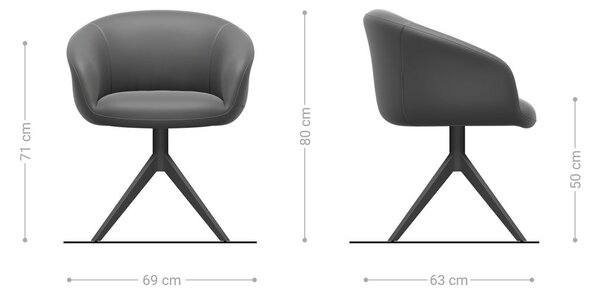 DELIFE Jídelní židle Vinka-Flex s područkami bouclé měkký tmavě béžová křížová podnož široká bílá otočný o 360° houpací funkce taštičkové pružiny