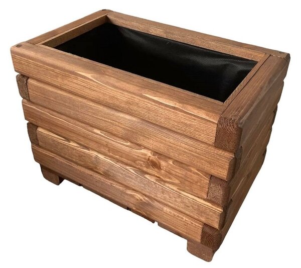 Dřevěný zahradní květináč AKSAMIT, teak, 400x250x300 (Krásné zpracování!)