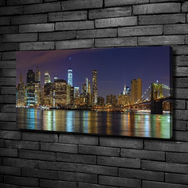 Foto-obraz canvas do obýváku Manhattan noc oc-94053969