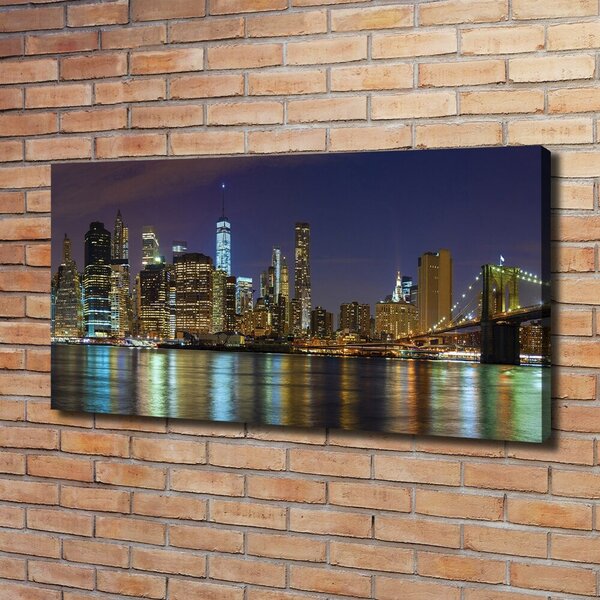 Foto-obraz canvas do obýváku Manhattan noc oc-94053969