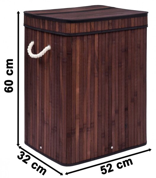TZB Bambusový koš na prádlo SOREN II 100 l wenge