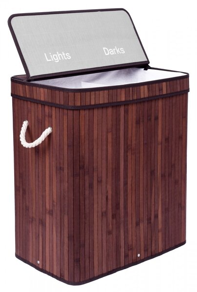 TZB Bambusový koš na prádlo SOREN II 100 l wenge
