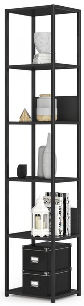 Ak furniture Knihovna Loft s kovovým rámem 40 cm černá