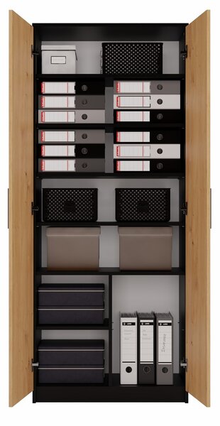 TP Living Knihovna OLIV 2D antracit/dub artisan