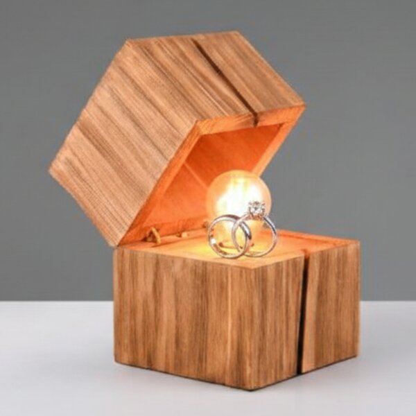 TRIO 514110130 TREASURE stolní lampička V160mm 1xE14 dřevo