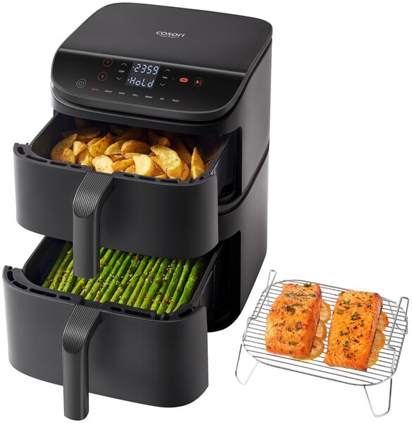 Cosori Dvouzónová horkovzdušná fritéza Turbo Tower Caf-Dc121-Aeur, 10,8 l (100412030)