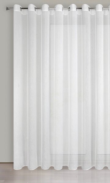 ZÁCLONA NA KROUŽCÍCH REBECCA 350X250 CM BÍLÁ BS