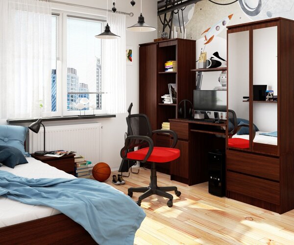 Ak furniture Psací stůl PIKSEL 90 cm wenge pravý