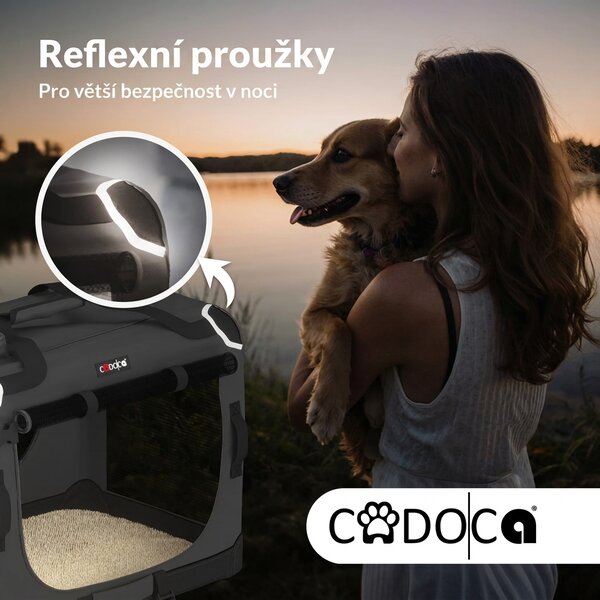 Skládací cestovní box pro psy XXXL, antracitový 109447