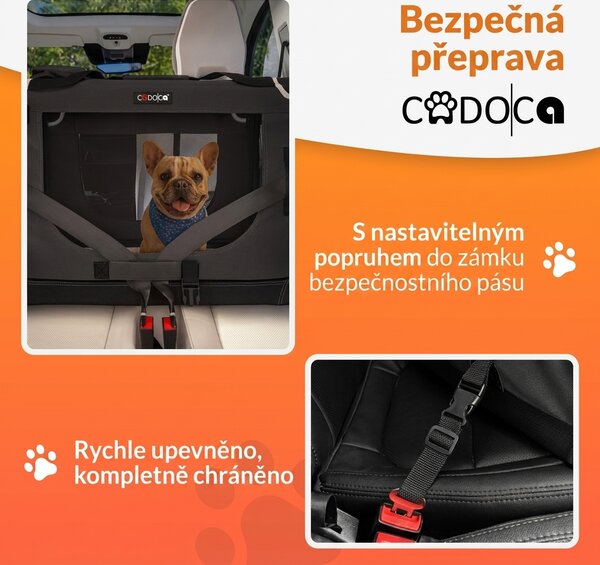 Skládací cestovní box pro psy XXXL, antracitový 109447