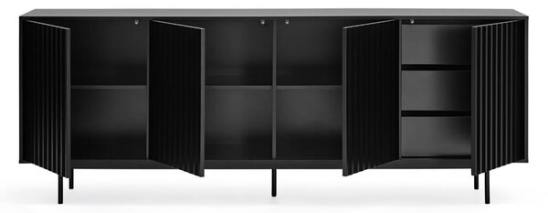 Černá nízká komoda 211x80 cm Sierra – Teulat