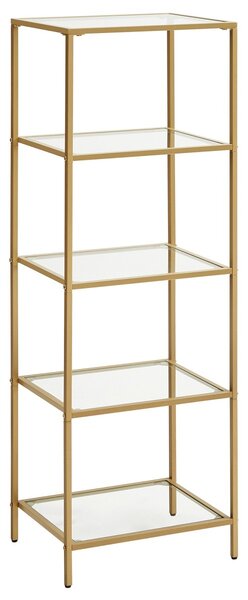 SONGMICS Regál Vasagle Vondrow 124,5 cm zlatý