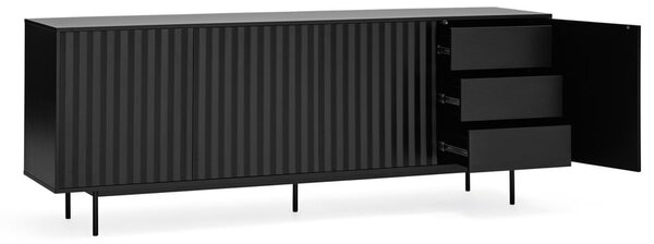Černá nízká komoda 211x80 cm Sierra – Teulat