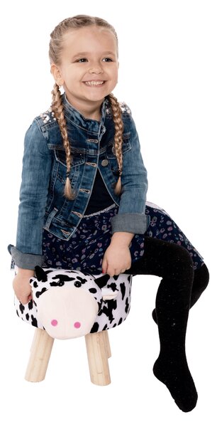 Taburetka Miley (bílá + černá)
