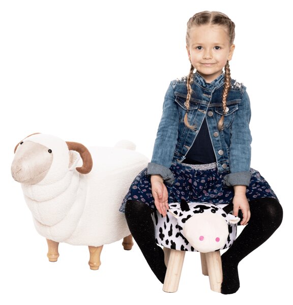 Taburetka Miley (bílá + černá)