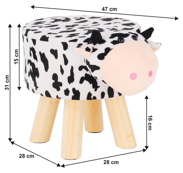 Taburetka Miley (bílá + černá)