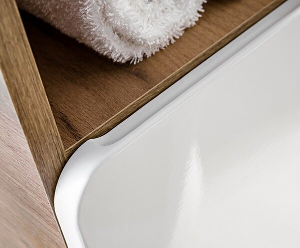 Koupelnová vysoká skříňka ARUBA WHITE 25 cm
