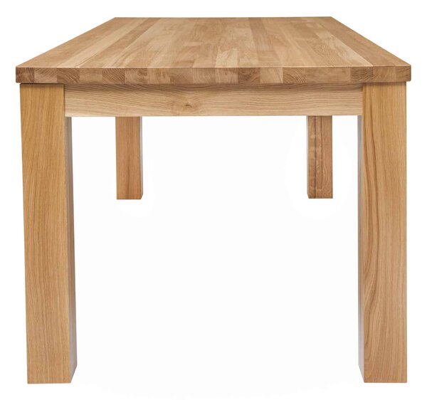 Jídelní stůl Korund z dubu lakovaný (deska 4 cm) - 1400x900x40mm