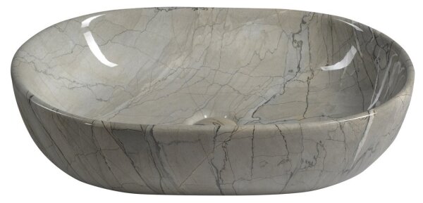 Sapho - Umyvadlo na desku DALMA 59x42 cm keramika/grigio