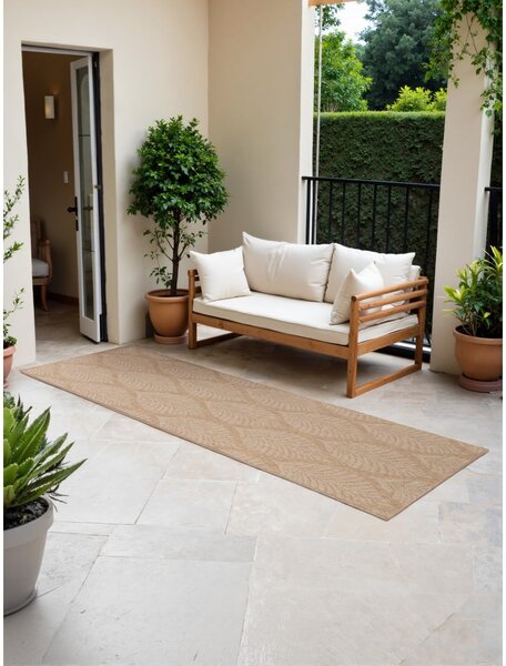 Vnitřní a venkovní běhoun v béžové a slonovinové barvě 80x250 cm Duet Liora – NORTHRUGS