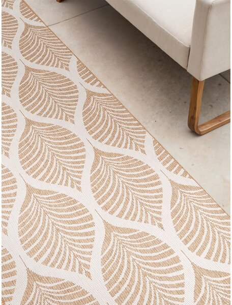 Vnitřní a venkovní běhoun v béžové a slonovinové barvě 80x250 cm Duet Liora – NORTHRUGS