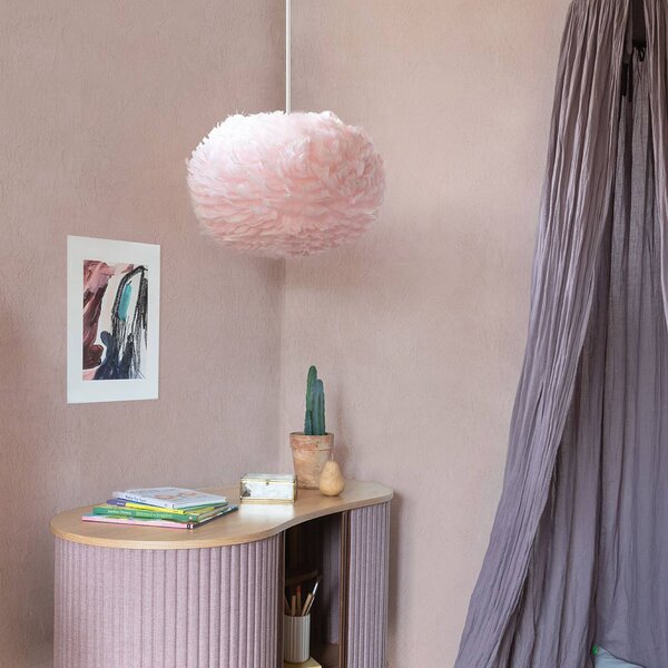 UMAGE Závěsné světlo Eos medium, růžové, stmívatelný, Fialová / růžová / barva růže, Obývací pokoj / jídelna, Design
