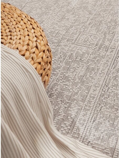Vnitřní a venkovní běhoun v šedé a slonovinové barvě 80x250 cm Duet Kona – NORTHRUGS