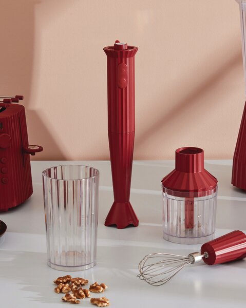 Alessi designové ruční mixéry s odměrným hrnkem Plissé