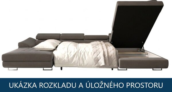Rozkládací sedací souprava do U Falio - Zelená 20 Varianta: Levá