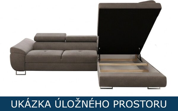 Rozkládací sedací souprava do L Falio - Šedá 22 Varianta: Levá