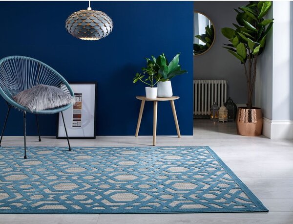 Modrý venkovní koberec 230x160 cm Oro - Flair Rugs