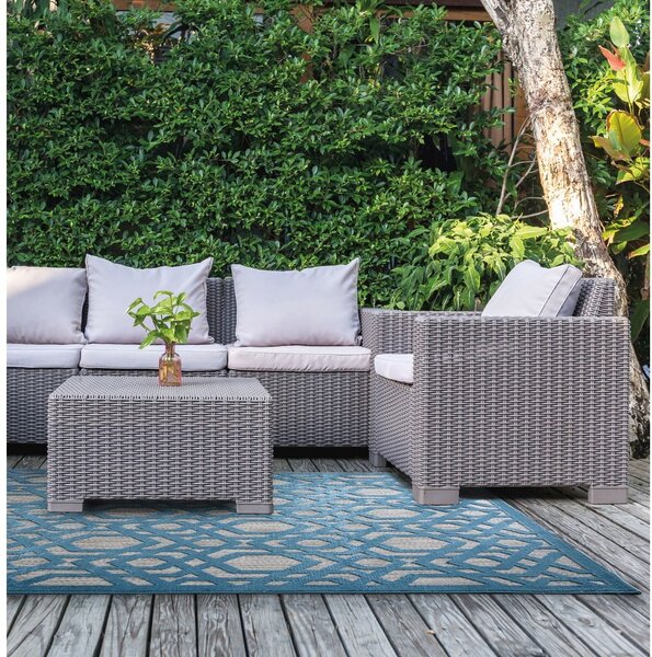 Modrý venkovní koberec 230x160 cm Oro - Flair Rugs