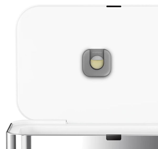 Simplehuman bezdotykový odpadkový koš SENSOR, 58 L, hlasové ovládání, bílá ocel
