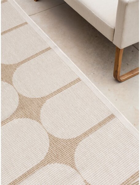Vnitřní a venkovní běhoun v béžové a slonovinové barvě 80x250 cm Duet Bowen – NORTHRUGS