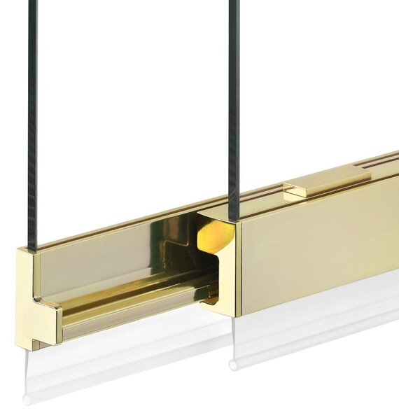 New Trendy Smart Light Gold sprchové dveře 150 cm posuvné zlatá lesk/průhledné sklo EXK-4218