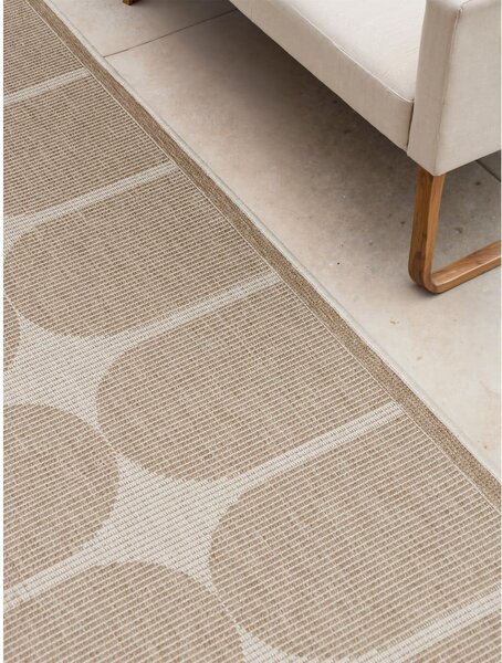 Vnitřní a venkovní běhoun v béžové a slonovinové barvě 80x250 cm Duet Bowen – NORTHRUGS