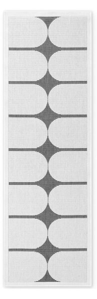 Černobílý vnitřní a venkovní běhoun 80x250 cm Duet Bowen – NORTHRUGS