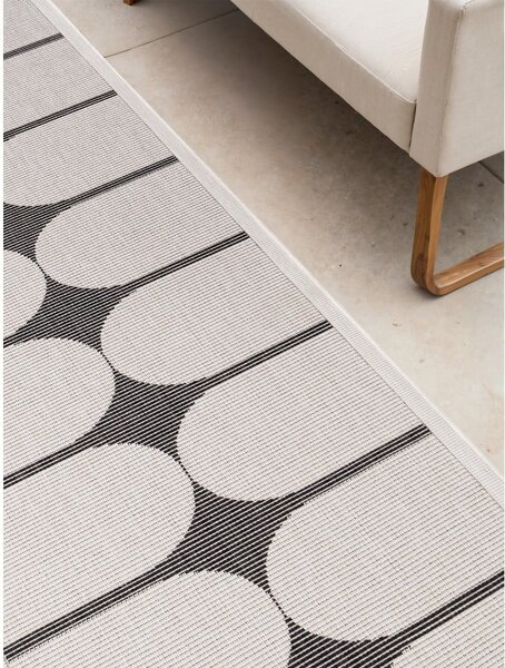 Černobílý vnitřní a venkovní běhoun 80x250 cm Duet Bowen – NORTHRUGS