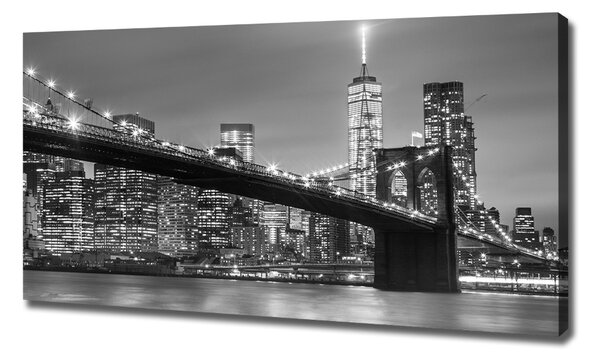 Foto obraz na plátně do obýváku New York noc oc-96581039