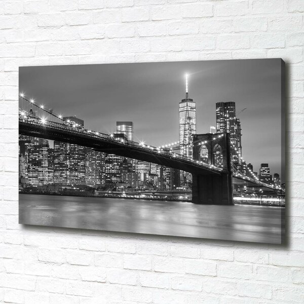 Foto obraz na plátně do obýváku New York noc oc-96581039
