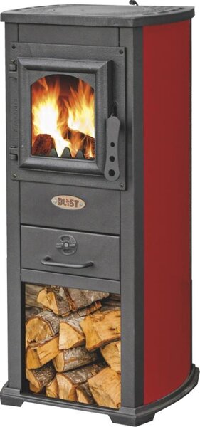 Krbová kamna BLIST Berna Lux, 6 kW, ervená