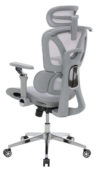 Kancelářská ergonomická židle PORTE II — síťovina, šedá