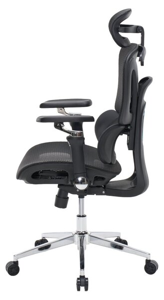 Kancelářská ergonomická židle PORTE II — síťovina, černá