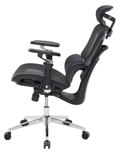 Kancelářská ergonomická židle PORTE II — síťovina, černá