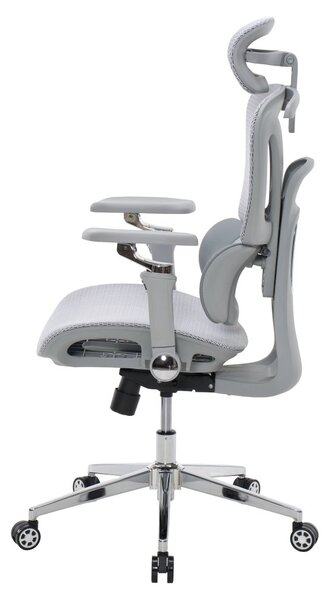 Kancelářská ergonomická židle PORTE II — síťovina, šedá