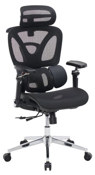 Kancelářská ergonomická židle PORTE II — síťovina, černá