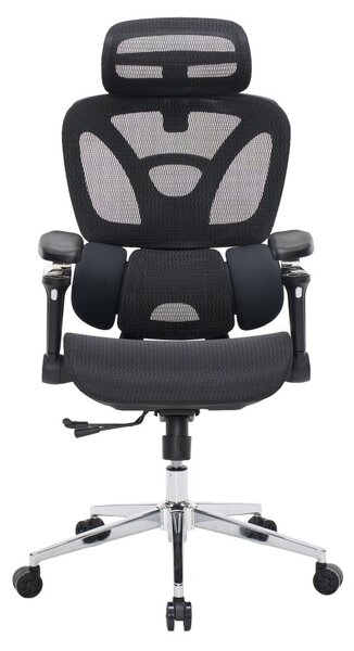 Kancelářská ergonomická židle PORTE II — síťovina, černá