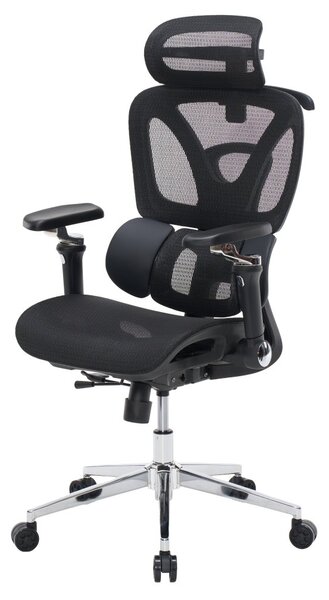 Kancelářská ergonomická židle PORTE II — síťovina, černá
