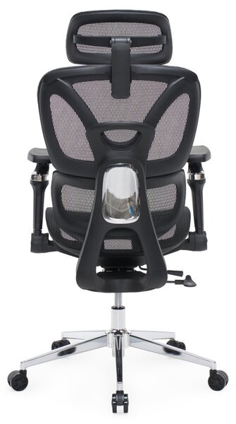 Kancelářská ergonomická židle PORTE — síťovina, černá